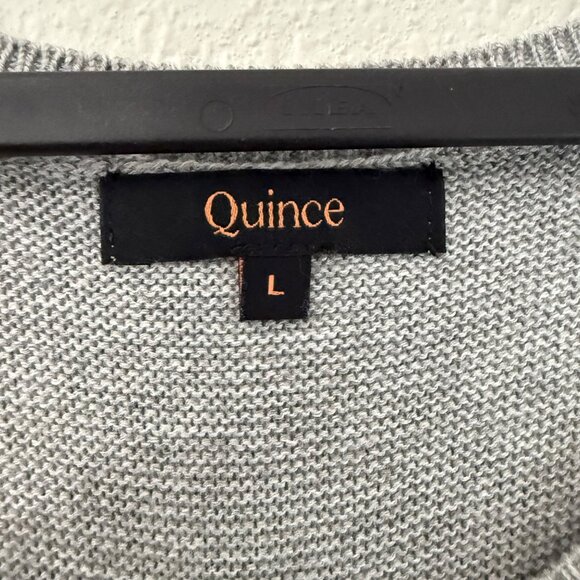 Quince Gray Lightweight Cotton Cashmere Dolman Sweater Womens Size Large - Picture 5 of 5